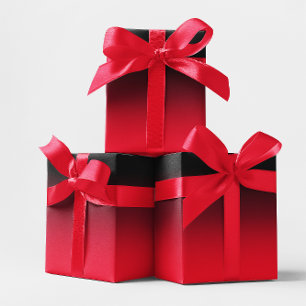Papel De Regalo Moderno Ómbre Negro y Rojo