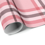 Papel De Regalo Moderno Patrón de Cuadros Rosa y Gris Chic Fiesta<br><div class="desc">Papel de regalo personalizado</div>