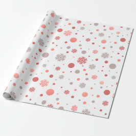 Papel De Regalo Moderno rosa y blanco Feliz Navidad 