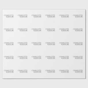 Papel De Regalo Moderno Simple Blanco Minimalista Sencillo