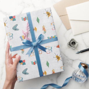 Papel De Regalo Moderno Texturizado Blanco de Siglo XX