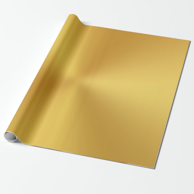 Papel De Regalo Moderno y elegante metal dorado (Desenrollado)