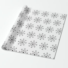 Papel De Regalo Moderno y elegante Navidad de copos de nieve feste