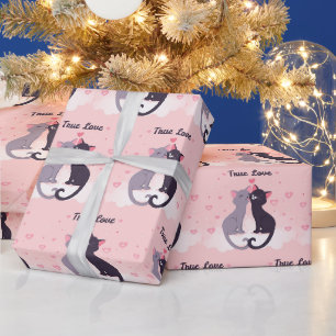 Papel De Regalo Moderno y elegante San Valentín Corazón de amor