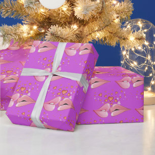 Papel De Regalo Moderno y elegante San Valentín Corazón de amor