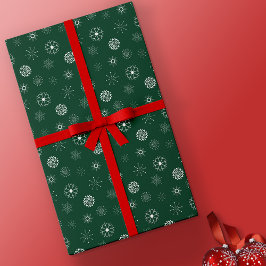 Papel De Regalo Modernos Navidades elegantes de copos de nieve ver