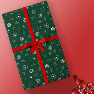 Papel De Regalo Modernos Navidades elegantes de copos de nieve ver