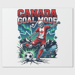 Papel De Regalo Modo Gol Canadá Esqueleto Delantero Naciones Dinám