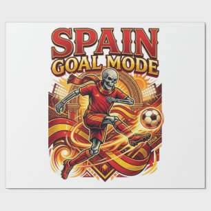 Papel De Regalo Modo Gol España Esqueleto Delantero Naciones Stree
