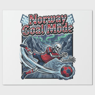 Papel De Regalo Modo Gol Noruega Esqueleto Delantero Naciones Ropa