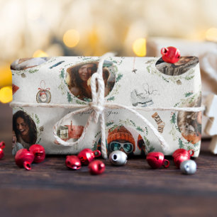 Papel De Regalo Momentos de invierno alegres Navidades de fotos