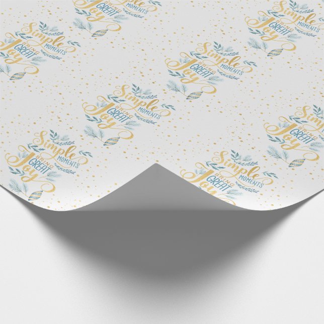 Papel De Regalo Momentos Simples Traen Grandes Navidades De Alegrí (Esquina)