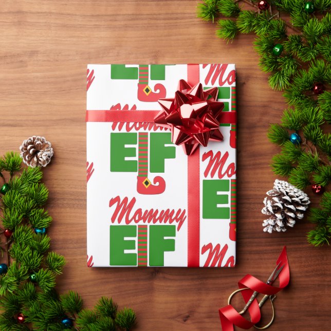 Papel De Regalo Mommy Elf (Regalo de vacaciones)