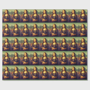 Papel De Regalo Mona Lisa Con Cinta De Rompecabezas