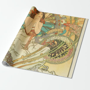 Papel De Regalo Mónaco, Montecarlo, Chemins de Fer P.L.M. de Mucha