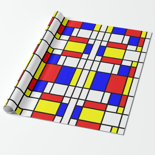 Papel De Regalo Mondrian inspiró (Desenrollado)