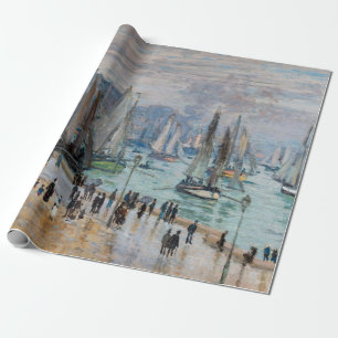 Papel De Regalo Monet - Barcos pesqueros salen del puerto, Le Havr