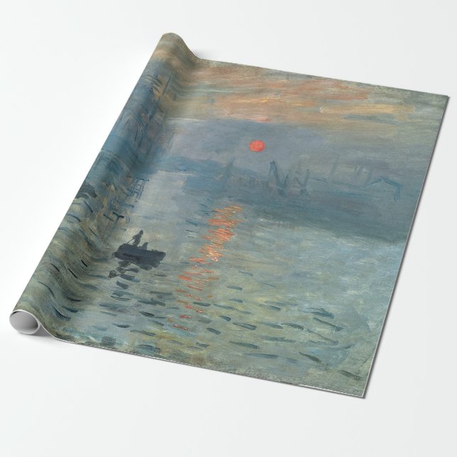 Papel De Regalo Monet Impression Sunrise Soleil Levant Painting (Desenrollado)