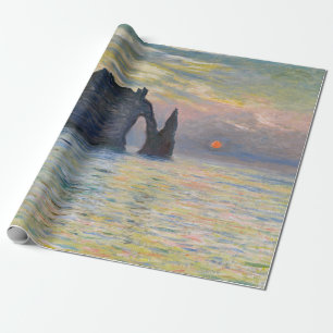 Papel De Regalo Monet - Manneport, acantilado en Etretat, Sunset