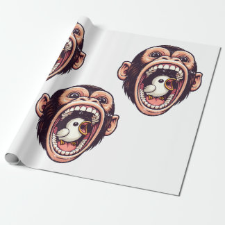 Papel De Regalo Monkey Bird