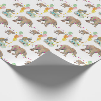 Papel De Regalo Monkey Elephant Balloon Party Birthday Gift Wrap