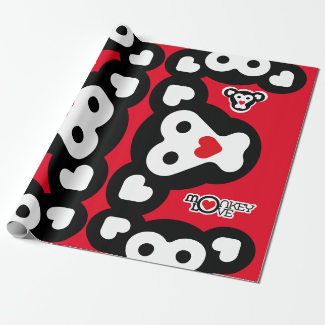 Papel De Regalo MONKEY LOVE SPECIAL by Masanser (Desenrollado)