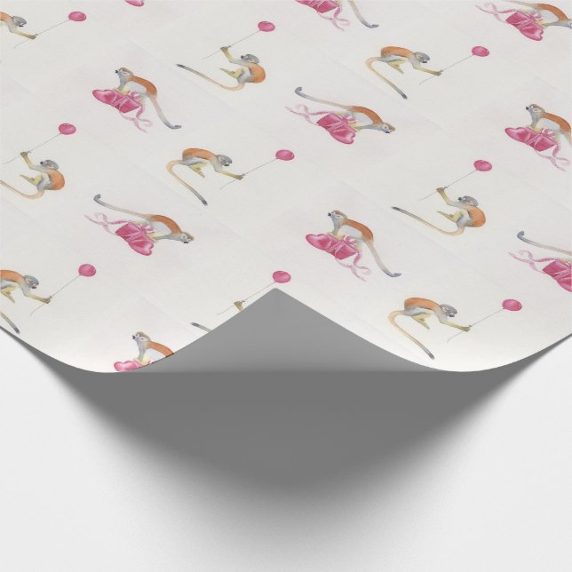 Papel De Regalo Monkey Party Birthday Gift Wrap Cadeaupapier (Esquina)