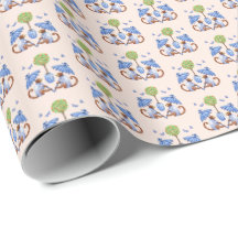 Papel de regalo mono chinoiserie