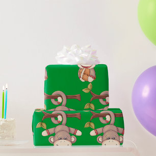 Papel De Regalo Mono Con Un Fútbol