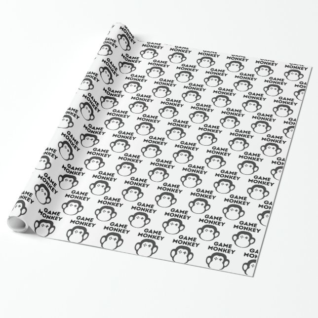 Papel De Regalo Mono de juego (Desenrollado)