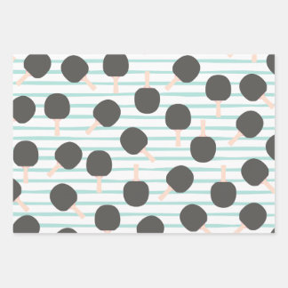 Papel de regalo mono de tenis de mesa