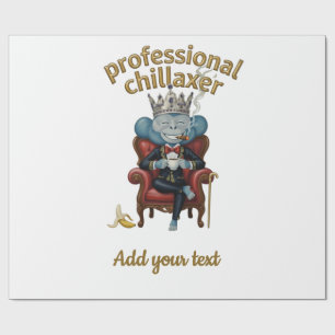 Papel De Regalo Mono rey relajante profesional Aplicación divertid