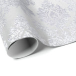 Papel De Regalo Monocrom real floral de Damasco floral gris platea<br><div class="desc">Minimalismo y simplicidad del vidrio de forma y papel de ajuste de Moda</div>