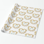 Papel De Regalo Monograma cardíaco oro verde oscuro sobre boda bla<br><div class="desc">El oro afecta al arte en monograma del corazón en blanco con las iniciales de color verde oscuro esmeralda papel de envoltura de regalo. Diseño de coraje cardíaco que abarca las iniciales de monograma de su pareja. Hay otros colores y elementos coincidentes disponibles. © Dibujo y diseño original de la...</div>