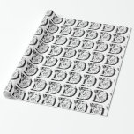 Papel De Regalo Monograma D Patrón cupido inicial negro y blanco<br><div class="desc">El papel de ajuste inicial del patrón cupido blanco y negro monograma D se puede personalizar con una imagen, nombre, texto, logotipo o foto. Cambia el fondo blanco a cualquier sombra de azul, verde, amarillo, naranja, rosa, rojo, marrón y morado. Ideal para envolver a Navidades, cumpleaños, ducha de bebé o...</div>