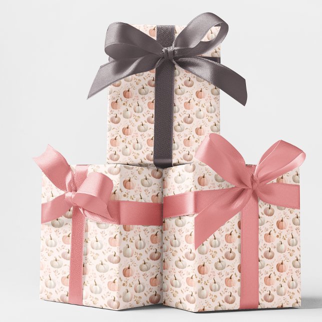 Papel De Regalo Monograma de calabaza pastel - Inicial personaliza (Subido por el creador)