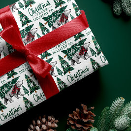 Papel De Regalo Monograma de entrega de árboles de navidad de osit