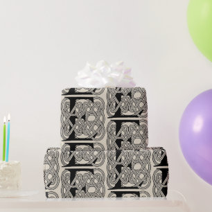 Papel De Regalo Monograma de letra E con nudo celta vintage