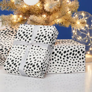 Papel De Regalo monograma de patrón de impresión de chita blanca