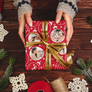 Papel De Regalo Monograma del Personalizado de ornamentos para gat
