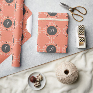 Papel De Regalo Monograma ecuestre Lucky Horse Shoe
