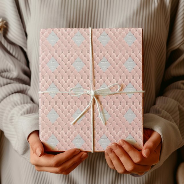 Papel De Regalo Monograma lujoso Rosa dorado (Subido por el creador)