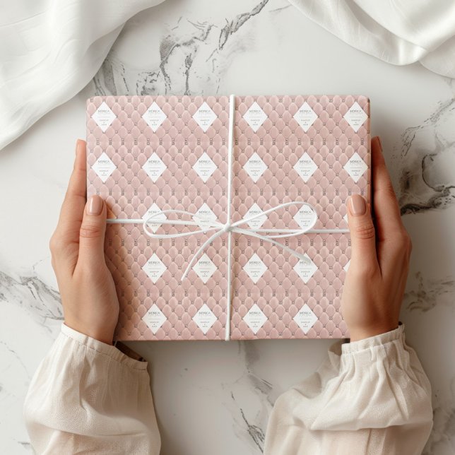 Papel De Regalo Monograma lujoso Rosa dorado (Subido por el creador)