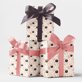 Papel De Regalo Monograma moderno de calabaza - Inicial personaliz