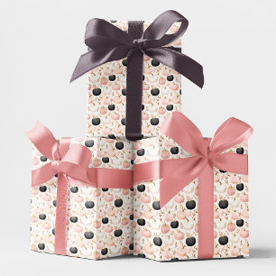 Papel De Regalo Monograma moderno de calabaza - Inicial personaliz