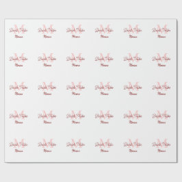 Papel De Regalo monograma tribu novia rojo ducha nupcial simple mi