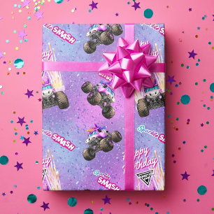 Papel De Regalo Monster Jam - Sparkle Smash Cumpleaños