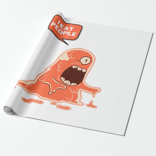 Papel De Regalo Monstruo come personas (Desenrollado)