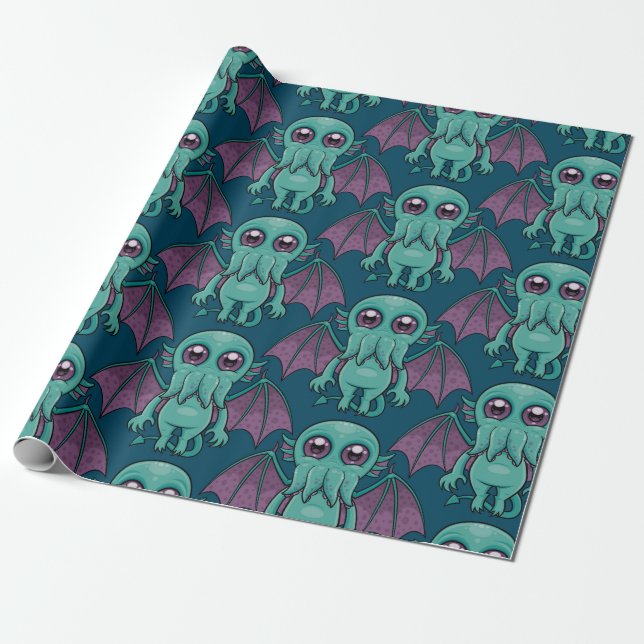 Papel De Regalo Monstruo de Cthulhu (Desenrollado)