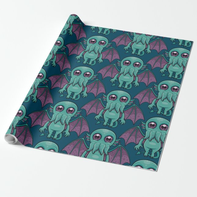 Papel De Regalo Monstruo de Cthulhu (Desenrollado)